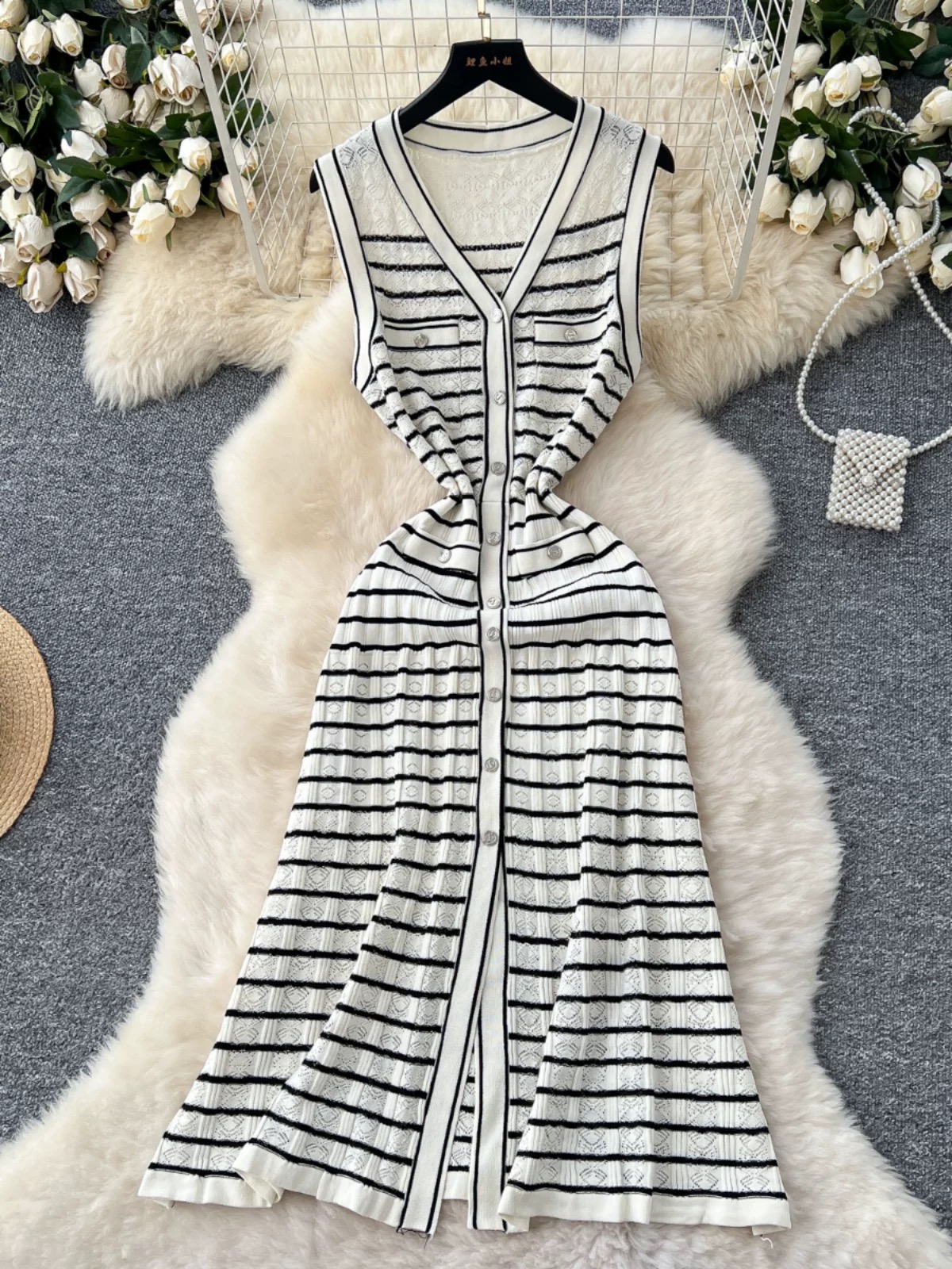 Holding onto you ribbed dress CD839 images